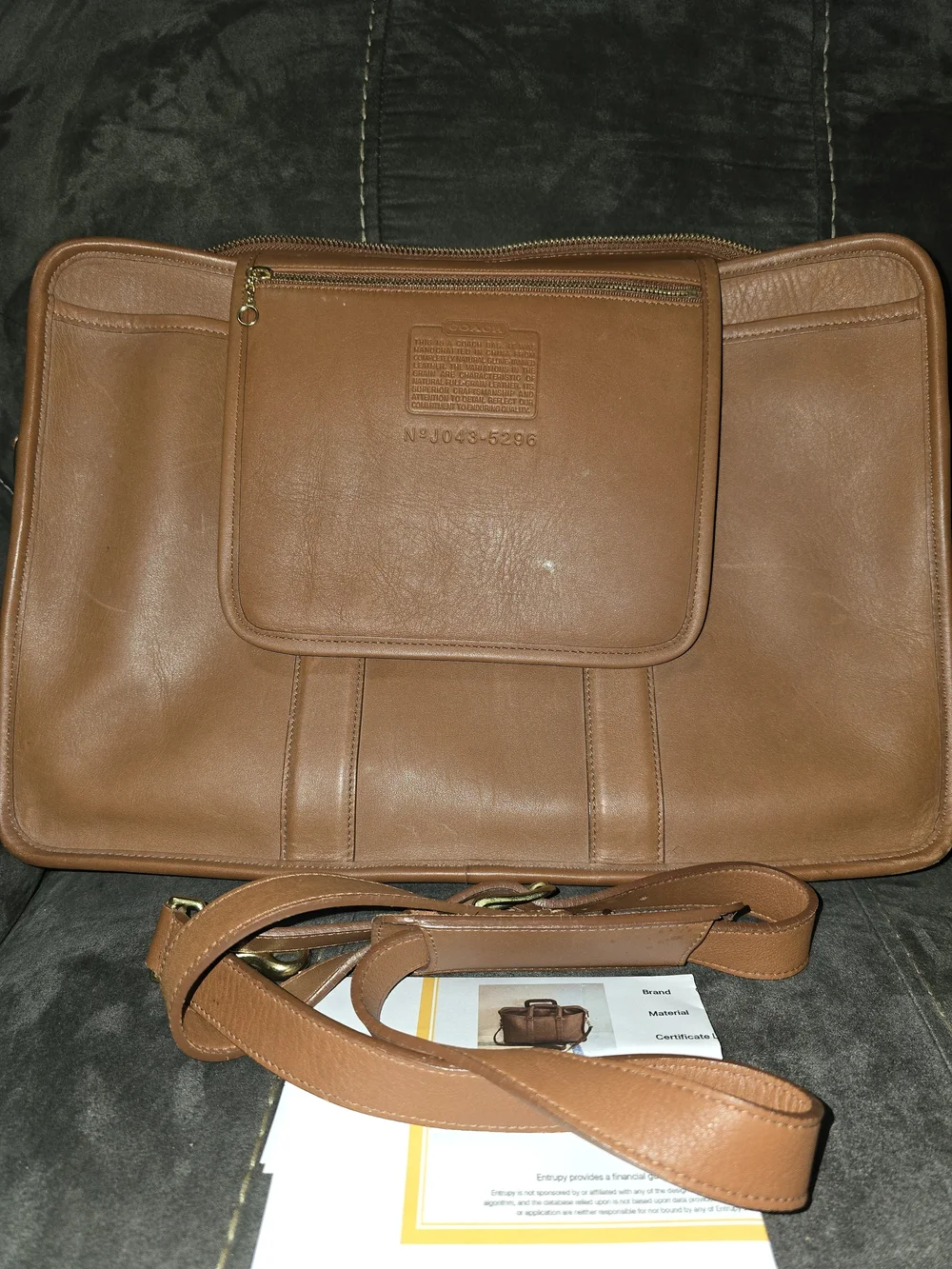 NWOT Old Coach 5296 Brown Leatger Shoulder Bag